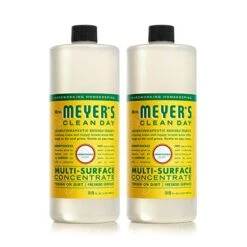 Mrs. Meyer's Multi-Surface Cleaner Concentrate, Use To Clean Floors, Tile, Counters, Honeysuckle, 32 Fl. Oz - Pack Of 2