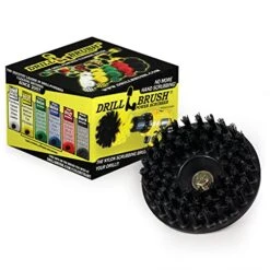 Industrial - Contractor - Scrub Brush - 5-inch Diameter - Threaded 5/16x24 - Ultra Stiff Bristles - Dual Action Polisher - Da - Electric - Air Pneumatic - Fits - Porter-Cable 7424XP - Meguiars G110v2