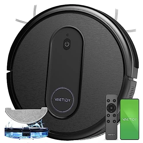 Vactidy Nimble T7 Robot Vacuum And Mop Combo, WiFi/App/Alexa/Siri Control, Robotic Vacuum Cleaner With Schedule, 2 In 1 Watertank & Dustbin, Self-Charging, Slim, Ideal For Hard Floor, Pet Hair, Carpet 3 Vactidy Nimble T7 Robot Vacuum And Mop Combo, WiFi/App/Alexa/Siri Control, Robotic Vacuum Cleaner With Schedule, 2 In 1 Watertank & Dustbin, Self-Charging, Slim, Ideal For Hard Floor, Pet Hair, Carpet