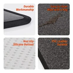 Hodeamy Heated Floor Mat Under Desk For Foot Warmer - Wider 110V Adjustable Temperature Electric Heating Pad - Carbon Crystal & Energy Saving Feet Warmers For Office,home (Black Gray) -Household Cleaning Supply Store 511ebkw5EnL