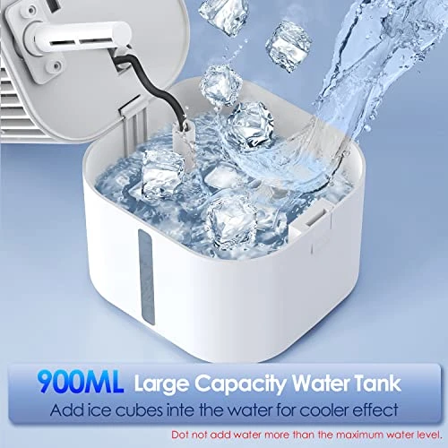 Portable Air Conditioner, 900ML Evaporative Air Cooler Fan With 2 Timer 2 Mist, Portable Air Cooler With 3 Speeds 7 Colors, Room Air Conditioner Portable For Room Office Car Camping 5 Portable Air Conditioner, 900ML Evaporative Air Cooler Fan With 2 Timer 2 Mist, Portable Air Cooler With 3 Speeds 7 Colors, Room Air Conditioner Portable For Room Office Car Camping - Image 3