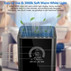 Druiap Air Purifiers For Home Large Room Up To 206~1084 Ft², H13 True HEPA Filter Air Cleaner Filterable 99.97% Bad Air/Smoke/Pet Dander/Odor/for Bedroom, Office, Dorm, Apartment, Kitchen(Black-KJ150) -Household Cleaning Supply Store 512UeCtQ6GL