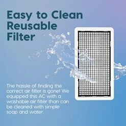 IRIS USA 3-in-1 WOOZOO Portable Air Conditioner With Built-In Dehumidifier, Fan Mode, 24-Hour Timer, Remote Control, Complete Window Mount Exhaust Kit, 10,000 BTU, 450 Sq Ft, White -Household Cleaning Supply Store 512gCF1cruL