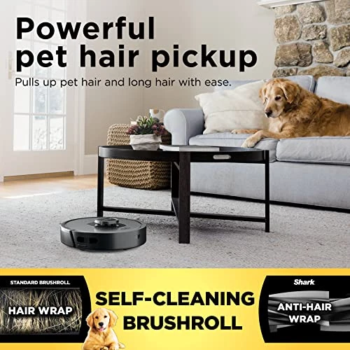 Shark RV2310AE Matrix Self-Emptying Robot Vacuum With Bagless, 45-Day Capacity, Self-Cleaning Brushroll For Pet Hair, No Spots Missed On Carpets & Hard Floors, Precision Home Mapping, Wi-Fi, Black 4 Shark RV2310AE Matrix Self-Emptying Robot Vacuum With Bagless, 45-Day Capacity, Self-Cleaning Brushroll For Pet Hair, No Spots Missed On Carpets & Hard Floors, Precision Home Mapping, Wi-Fi, Black - Image 2