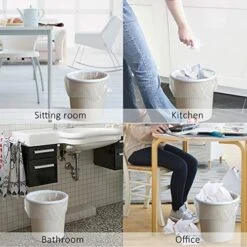 2.6 Gallon 220 Counts Strong Trash Bags Garbage Bags By Teivio, Bathroom Trash Can Bin Liners, Small Plastic Bags For Home Office Kitchen,fit 10 Liter, 2,2.5,3 Gal, Clear -Household Cleaning Supply Store 513PtTBz0qL