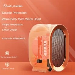 QQT Electric Space Heater,1200W Energy Efficient Space Heaters For Indoor Use,Two-Speed Portable Heater Fan For Office With Adjustable,Overheating Protection,Dumping Shutdown (White)