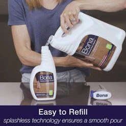 Bona Hardwood Floor Cleaner Refill - 128 Fl Oz - Residue-Free Floor Cleaning Solution For Bona Spray Mop And Spray Bottle Refill - For Wood Floors -Household Cleaning Supply Store 513S64akK8L