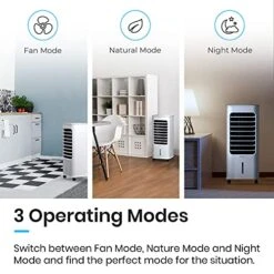 Pro Breeze Evaporative Air Cooler For Room Cooling Fan - 3-in-1 Air Cooler Portable With 6 QTS Tank, 70° Oscillation & 7hr Timer - Portable Swamp Cooler With Remote Control -Household Cleaning Supply Store 514bnKAlYES