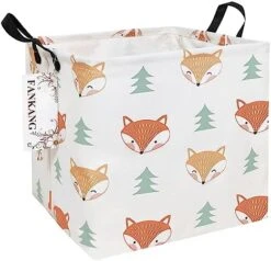 FANKANGSquare Nursery Hamper Storage Bins Canvas Laundry Basket Foldable With Waterproof PE Coating Large Storage Baskets Gift Baskets For Children, Office, Bedroom, Clothes,Toys (Square Black Lines) -Household Cleaning Supply Store 515 Jde2t3L. AC