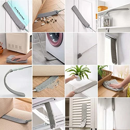 Dust Cleaner Microfiber Duster, Gap Dust Cleaning Artifact With Extension Pole & Bendable Head, Washable Extendable Gap Dusters For Sofa Bed Furniture Bottom,Ceiling Fan,Blinds (Duster) 4 Dust Cleaner Microfiber Duster, Gap Dust Cleaning Artifact With Extension Pole & Bendable Head, Washable Extendable Gap Dusters For Sofa Bed Furniture Bottom,Ceiling Fan,Blinds (Duster) - Image 2