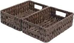 GRANNY SAYS Wicker Storage Baskets, Woven Baskets For Shelves, Waterproof Bathroom Baskets For Organizing, Wicker Baskets With Handles, Nature, 2-Pack 26 GRANNY SAYS Wicker Storage Baskets, Woven Baskets For Shelves, Waterproof Bathroom Baskets For Organizing, Wicker Baskets With Handles, Nature, 2-Pack -Household Cleaning Supply Store 515zjJ9iMNL. AC