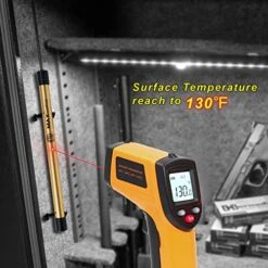 MAXSafes Gun Safe Dehumidifier Rod, Dry Golden Rod - Easy Installation Plug-in Electric Dehumidifier Eliminates Moisture For Gun Safes & Cabinets, ETL Approved, 12in -Household Cleaning Supply Store 5165biKYzRL