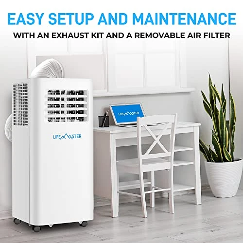 Lifemaster LMPAC10 10,000 BTU Air Conditioner With Digital Remote For Room Up To 450 Sq.Ft, 3-in-1 Portable AC Unit With With Installation Kit For Home/Office/Dorms, White 5 Lifemaster LMPAC10 10,000 BTU Air Conditioner With Digital Remote For Room Up To 450 Sq.Ft, 3-in-1 Portable AC Unit With With Installation Kit For Home/Office/Dorms, White - Image 3