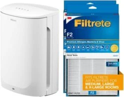 Filtrete Air Purifier, Small/Medium Room True HEPA Filter, Captures 99.97% Of Airborne Particles Such As Smoke, Dust, Pollen, Bacteria, Virus For 150 Sq. Ft., Office, Bedroom, Kitchen And More -Household Cleaning Supply Store 517tlV r6lL. AC