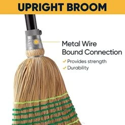 Yocada Heavy-Duty Corn Broom Commercial Indoor Outdoor Broom 59.8" Tall Perfect For Courtyard Garage Lobby Mall Market Floor Home Office Leaves Stone Dust Rubbish -Household Cleaning Supply Store 518rGrW0lCL