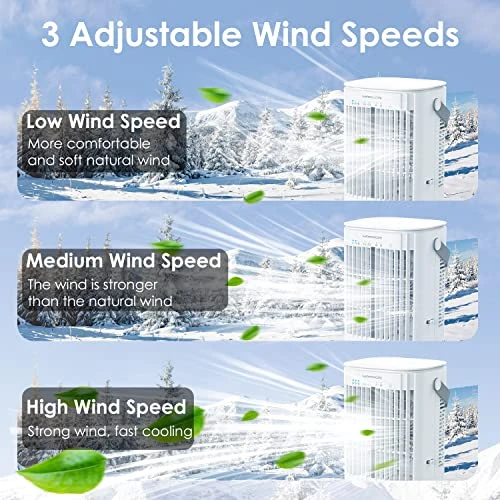 Portable Air Conditioner, 900ML Evaporative Air Cooler Fan With 2 Timer 2 Mist, Portable Air Cooler With 3 Speeds 7 Colors, Room Air Conditioner Portable For Room Office Car Camping 6 Portable Air Conditioner, 900ML Evaporative Air Cooler Fan With 2 Timer 2 Mist, Portable Air Cooler With 3 Speeds 7 Colors, Room Air Conditioner Portable For Room Office Car Camping - Image 4