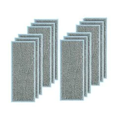 Washable Mop Cloths Rags Pads Accessories Sweeping Robot Vacuum Cleaner Dry Wet Mop Cleaner Cloth Rag Parts。Compatible For Braava Jet M6 (Color : 12pcs-Wet)
