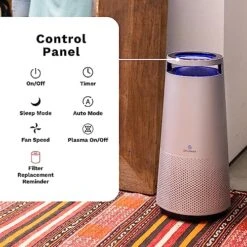 DH Lifelabs | Sciaire Mini + HEPA Air Purifiers | Ions Actively Clean & Deodorize Air | Eliminates 99.9% Of Bacteria & Viruses | H13 HEPA Purifier Filter For Allergies Pets | Bedroom Home | White -Household Cleaning Supply Store 519t57o1x2L