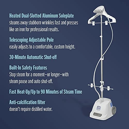 Conair Full Size Garment Steamer For Clothes, Turbo ExtremeSteam 1875W Professional Steam And Press 5 Conair Full Size Garment Steamer For Clothes, Turbo ExtremeSteam 1875W Professional Steam And Press - Image 3