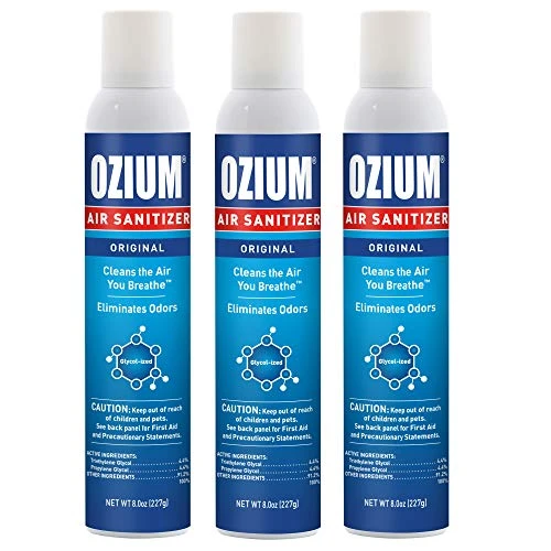 Ozium® 8 Oz. Air Sanitizer & Odor Eliminator For Homes, Cars, Offices And More, Original Scent - 3 Pack 3 Ozium® 8 Oz. Air Sanitizer & Odor Eliminator For Homes, Cars, Offices And More, Original Scent - 3 Pack