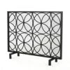 Christopher Knight Home Valeno Single Panel Iron Fireplace Screen, Black