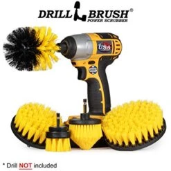 Drill Brush Power Scrubber By Useful Products - Shower Brush - Shower Cleaner - Toilet Cleaner - Bathroom Cleaner - Toilet Brush - Tile Cleaner - Floor Cleaner - Bathroom Accessory Set - Clean Shower -Household Cleaning Supply Store 51Ay2mgi2YL