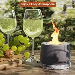 Y&M Table Top Fire Pit, Portable Tabletop Fireplace Indoor Outdoor Use, Smokeless Fire Concrete Bowl Pot,Mini Personal Fire Pit 12 Y&M Table Top Fire Pit, Portable Tabletop Fireplace Indoor Outdoor Use, Smokeless Fire Concrete Bowl Pot,Mini Personal Fire Pit -Household Cleaning Supply Store 51B2ny9zshL