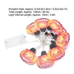 Plplaaoo Mini Pumpkin Pattern Warm Light, 10LED Hollow Pumpkin String Lights, Thanksgiving Decoration Fall Lights, Indoor Outdoor Halloween Festival Party Decoration Warm Light -Household Cleaning Supply Store 51BUmgvalIL