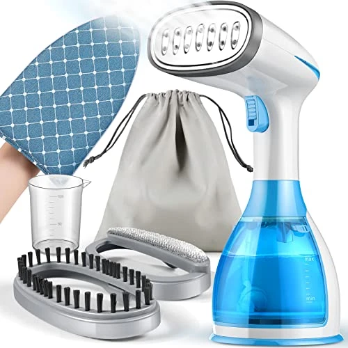 Steamer For Clothes, 15s Heat Up Handheld Clothes Steamer With Ironing Glove, Portable Garment Steamer Fabric Wrinkle Remover, Travel Steamer Iron For Clothes, Curtains And Bedding