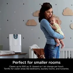 Shark HP102 Clean Sense Air Purifier For Home, Allergies, HEPA Filter, 500 Sq Ft, Small Room, Bedroom, Office, Captures 99.98% Of Particles, Dust, Smoke & Allergens, Portable, Desktop, White 11 Shark HP102 Clean Sense Air Purifier For Home, Allergies, HEPA Filter, 500 Sq Ft, Small Room, Bedroom, Office, Captures 99.98% Of Particles, Dust, Smoke & Allergens, Portable, Desktop, White -Household Cleaning Supply Store 51CTSuiWqFL