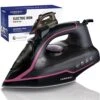 Carniway Steam Iron For Clothes, Professional Grade 1800W Rapid Even Heat, Lightweight Portable Steam-Dry & Steam Iron - Best For Travel – Self Clean, 300ml Water Tank, Non-Stick Ceramic Soleplate Home Steam Iron