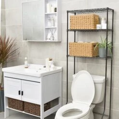 GRANNY SAYS Wicker Storage Baskets, Woven Baskets For Shelves, Waterproof Bathroom Baskets For Organizing, Wicker Baskets With Handles, Nature, 2-Pack 23 GRANNY SAYS Wicker Storage Baskets, Woven Baskets For Shelves, Waterproof Bathroom Baskets For Organizing, Wicker Baskets With Handles, Nature, 2-Pack -Household Cleaning Supply Store 51D4yvPg7xL