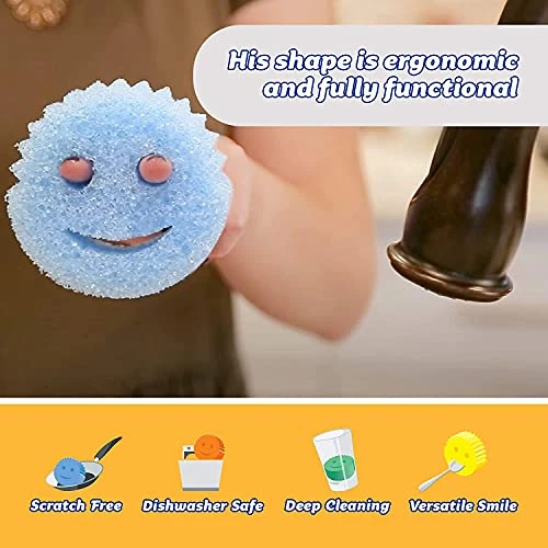 Scrub Daddy Sponge Set Color Variety Pack - Scratch-Free Multipurpose Dish Sponge - BPA Free & Made With Polymer Foam - Stain & Odor Resistant Kitchen Sponge (4 Count) 4 Scrub Daddy Sponge Set Color Variety Pack - Scratch-Free Multipurpose Dish Sponge - BPA Free & Made With Polymer Foam - Stain & Odor Resistant Kitchen Sponge (4 Count) - Image 2