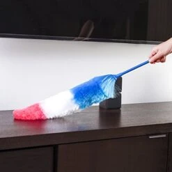 Kitchen + Home Large Static Duster - 27" Inch Electrostatic Feather Duster Attracts Dust Like A Magnet! - Cotton Candy -Household Cleaning Supply Store 51DpXtqHnbL