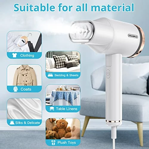 Portable Steamer For Clothes, Oragerju 2 In 1 Handheld Steamer And Iron, 15s Fast Heat-up, 2 Steam Modes, 1200w Auto Shut-Off Garment Steamer For Travel And Home, 170ML Detachable Water Tank 7 Portable Steamer For Clothes, Oragerju 2 In 1 Handheld Steamer And Iron, 15s Fast Heat-up, 2 Steam Modes, 1200w Auto Shut-Off Garment Steamer For Travel And Home, 170ML Detachable Water Tank - Image 5