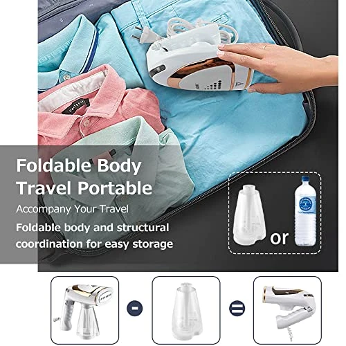 Irishom Garment Steamer Handheld Folding Household Mini Steam Iron 1600W Adjustable Temperature Ironing Machine For Travel