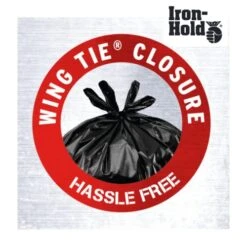 Iron-Hold - 1416608 Contractor Trash Bags - 45 Gallon, 3 Mil - Heavy Duty Industrial Strength, 18ct -Household Cleaning Supply Store 51ExkSCvmcL