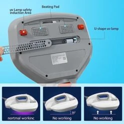 Jic Tcaik Bed Vacuum Cleaner,12kpa Machine Household Strong Suction Handheld Mattress Vacuum Cleaner Steamer With Heat Uv Sanitizing Light,Clean Up For Pillows,Sheet,Couch, Blankets,(Corded) -Household Cleaning Supply Store 51HXAVQNcZL