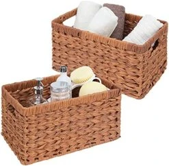 GRANNY SAYS Wicker Storage Baskets, Woven Baskets For Shelves, Waterproof Bathroom Baskets For Organizing, Wicker Baskets With Handles, Nature, 2-Pack 27 GRANNY SAYS Wicker Storage Baskets, Woven Baskets For Shelves, Waterproof Bathroom Baskets For Organizing, Wicker Baskets With Handles, Nature, 2-Pack -Household Cleaning Supply Store 51Ig5jIRqfS. AC