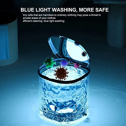 Mini Washing Machine ABS 4.5L 2000mA 24W 12V Blue Light Household Portable Washer For T Shirts Underwear Socks US Plug 100‑240V, Portable Washing Machine, 4 Mini Washing Machine ABS 4.5L 2000mA 24W 12V Blue Light Household Portable Washer For T Shirts Underwear Socks US Plug 100‑240V, Portable Washing Machine, - Image 2
