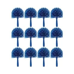 Carlisle FoodService Products Flo-Pac Plastic Round Duster With Soft Bristles, 9 Inches, Blue -Household Cleaning Supply Store 51IvY8VdoL