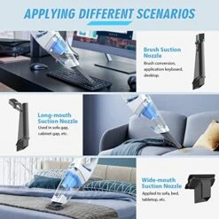 FUOAYOC Handheld Vacuum Cordless, Mini Car Hand Held Vacuum With Powerful Suction, Portable Hand Vacuum Rechargeable With LED Light For Pet Hair Keyboard Dust Office And Home Cleaning 13 FUOAYOC Handheld Vacuum Cordless, Mini Car Hand Held Vacuum With Powerful Suction, Portable Hand Vacuum Rechargeable With LED Light For Pet Hair Keyboard Dust Office And Home Cleaning -Household Cleaning Supply Store 51KSatJXcyL