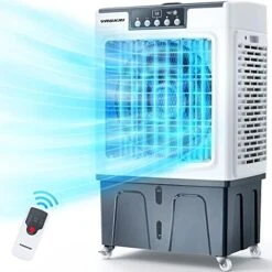 Evaporative Cooler, VAGKRI 2100CFM Air Cooler, 120°Oscillation Swamp Cooler With Remote Control, 24H Timer, 3 Wind Speeds For Outdoor Indoor Use,8 Gallon -Household Cleaning Supply Store 51LZz9e6AL. AC