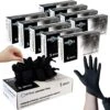 FINITEX - Black Nitrile Disposable Gloves, Exam Gloves, Powder-free, Latex-free, 3mil, Case Of 10 Boxes