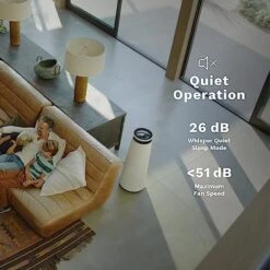 DH Lifelabs | Sciaire + HEPA Air Purifiers | Ions Actively Clean & Deodorize Air | Eliminates 99.97% Of Bacteria & Viruses | H13 HEPA Purifier Filter For Allergies Pets | Large Room Home | Grey -Household Cleaning Supply Store 51M0cvOANNL