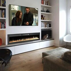 GMHome 80 Inches Wall Recessed Electric Fireplace Wall Mounted In-Wall Built Heater, Log Sets & Crystals, 9 Changeable Colors, With Remote, 1500W Fireplace, Black 9 GMHome 80 Inches Wall Recessed Electric Fireplace Wall Mounted In-Wall Built Heater, Log Sets & Crystals, 9 Changeable Colors, With Remote, 1500W Fireplace, Black -Household Cleaning Supply Store 51MzjljW4sL