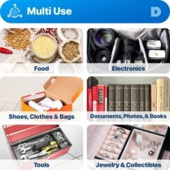 50 Gram Pack Of 10 "Dry & Dry" Silica Gel Packets Desiccant Dehumidifier - Rechargeable Silica Packets For Moisture Absorber -Household Cleaning Supply Store 51NHBhj9cgL