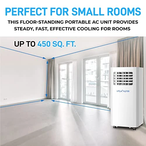 Lifemaster LMPAC10 10,000 BTU Air Conditioner With Digital Remote For Room Up To 450 Sq.Ft, 3-in-1 Portable AC Unit With With Installation Kit For Home/Office/Dorms, White 6 Lifemaster LMPAC10 10,000 BTU Air Conditioner With Digital Remote For Room Up To 450 Sq.Ft, 3-in-1 Portable AC Unit With With Installation Kit For Home/Office/Dorms, White - Image 4