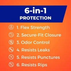 Hefty Ultra Strong Tall Kitchen Trash Bags, Clean Burst Scent, 13 Gallon, 80 Count -Household Cleaning Supply Store 51OlPORk45S 1