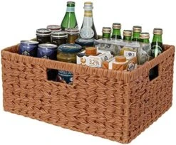 GRANNY SAYS Wicker Storage Baskets, Woven Baskets For Shelves, Waterproof Bathroom Baskets For Organizing, Wicker Baskets With Handles, Nature, 2-Pack 31 GRANNY SAYS Wicker Storage Baskets, Woven Baskets For Shelves, Waterproof Bathroom Baskets For Organizing, Wicker Baskets With Handles, Nature, 2-Pack -Household Cleaning Supply Store 51Q6hbOnN4L. AC